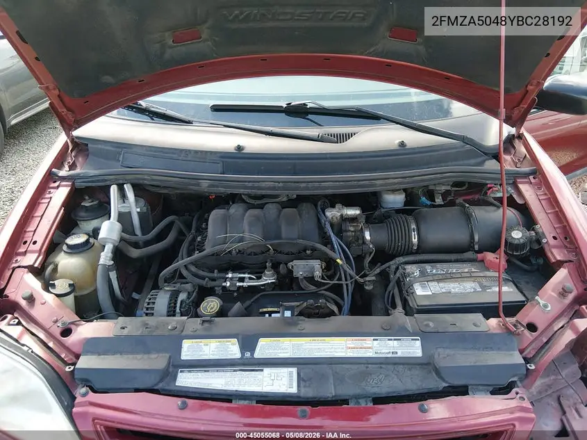 2000 Ford Windstar VIN: 2FMZA5048YBC28192 Lot: 45055068