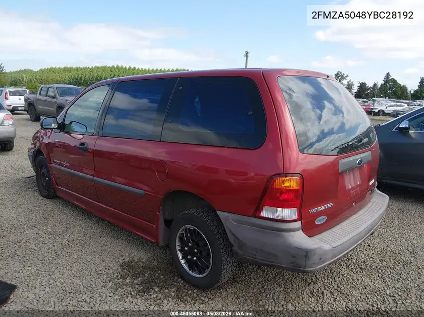 2000 Ford Windstar VIN: 2FMZA5048YBC28192 Lot: 45055068