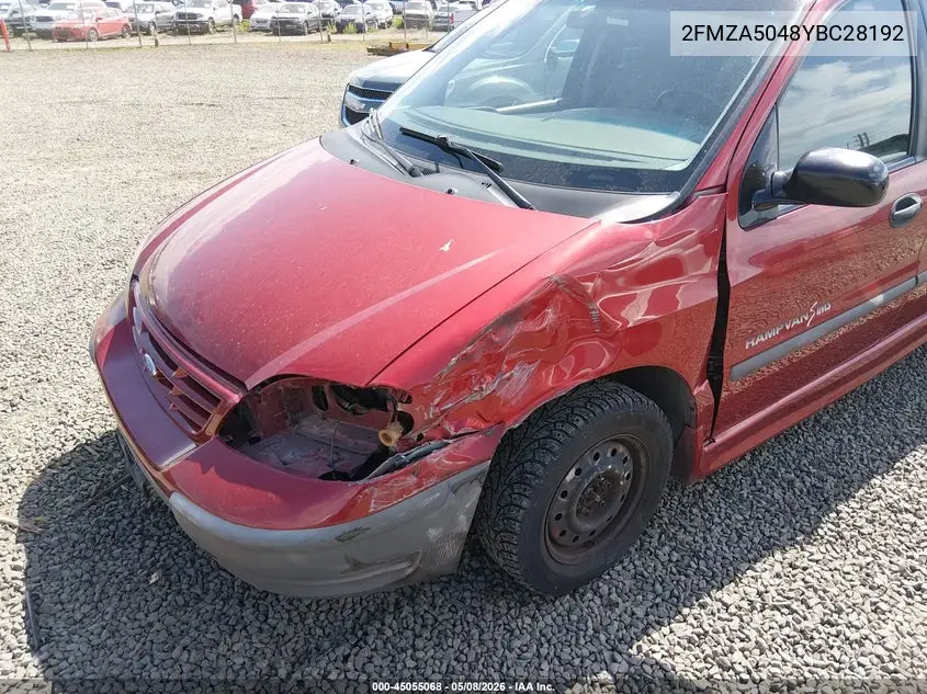 2000 Ford Windstar VIN: 2FMZA5048YBC28192 Lot: 45055068