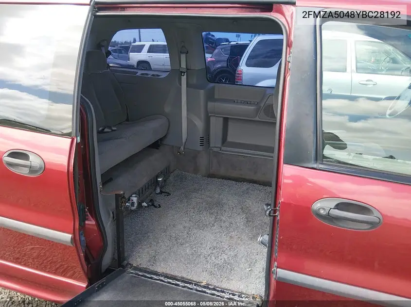 2000 Ford Windstar VIN: 2FMZA5048YBC28192 Lot: 45055068