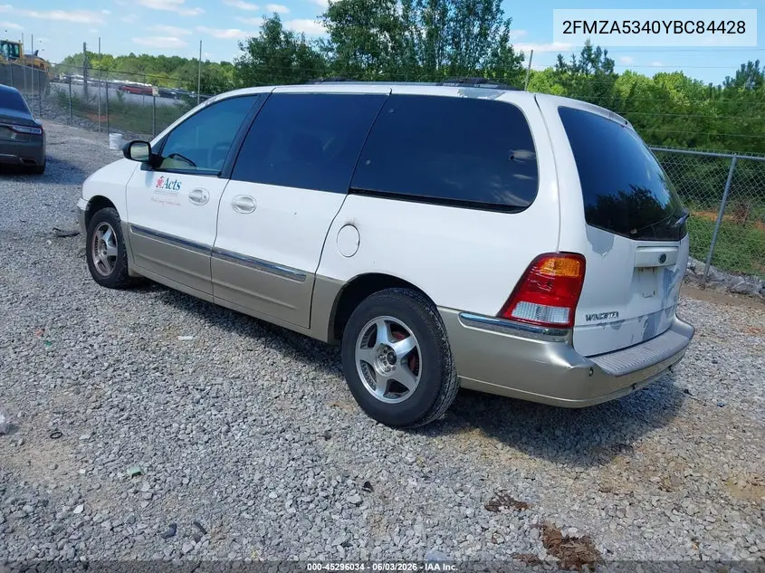 2000 Ford Windstar Limited/Sel VIN: 2FMZA5340YBC84428 Lot: 45296034