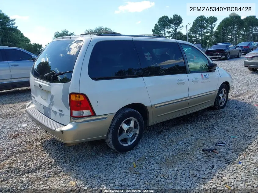 2000 Ford Windstar Limited/Sel VIN: 2FMZA5340YBC84428 Lot: 45296034