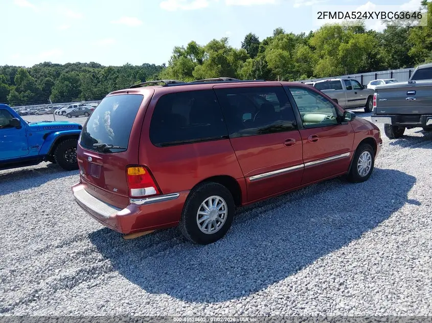 2000 Ford Windstar Se VIN: 2FMDA524XYBC63646 Lot: 45525602