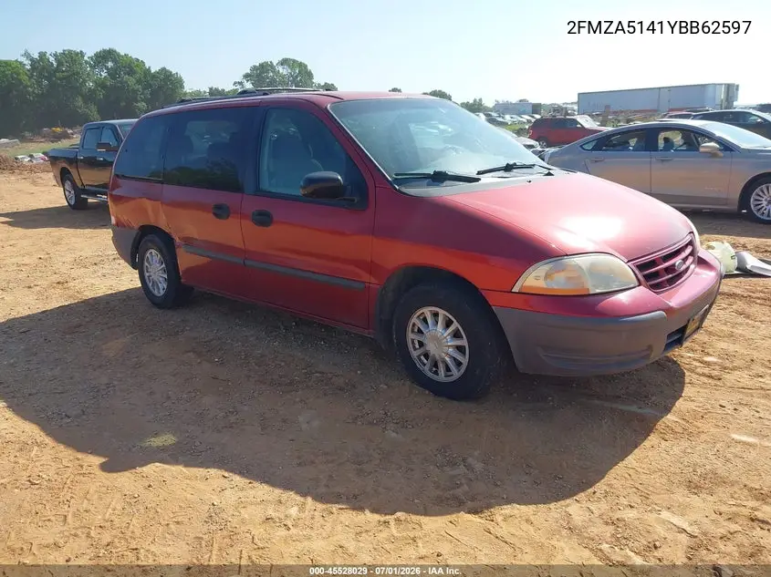 2000 Ford Windstar Lx VIN: 2FMZA5141YBB62597 Lot: 45528029