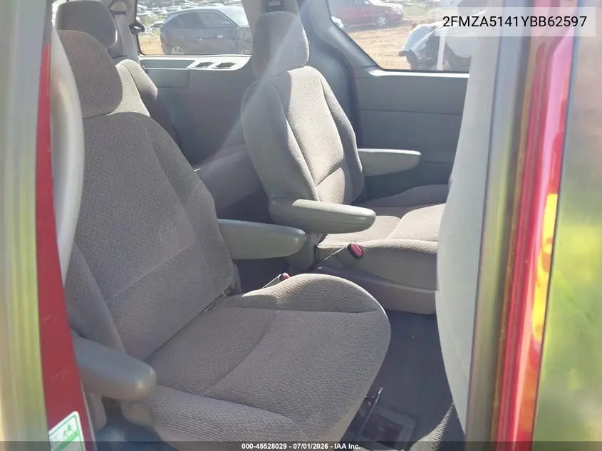 2000 Ford Windstar Lx VIN: 2FMZA5141YBB62597 Lot: 45528029