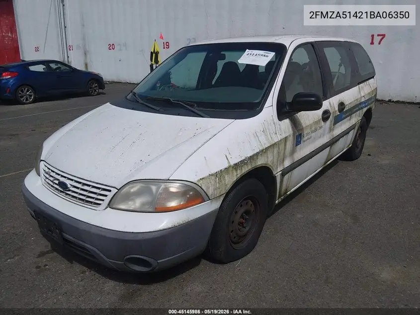 2001 Ford Windstar Lx VIN: 2FMZA51421BA06350 Lot: 45145986