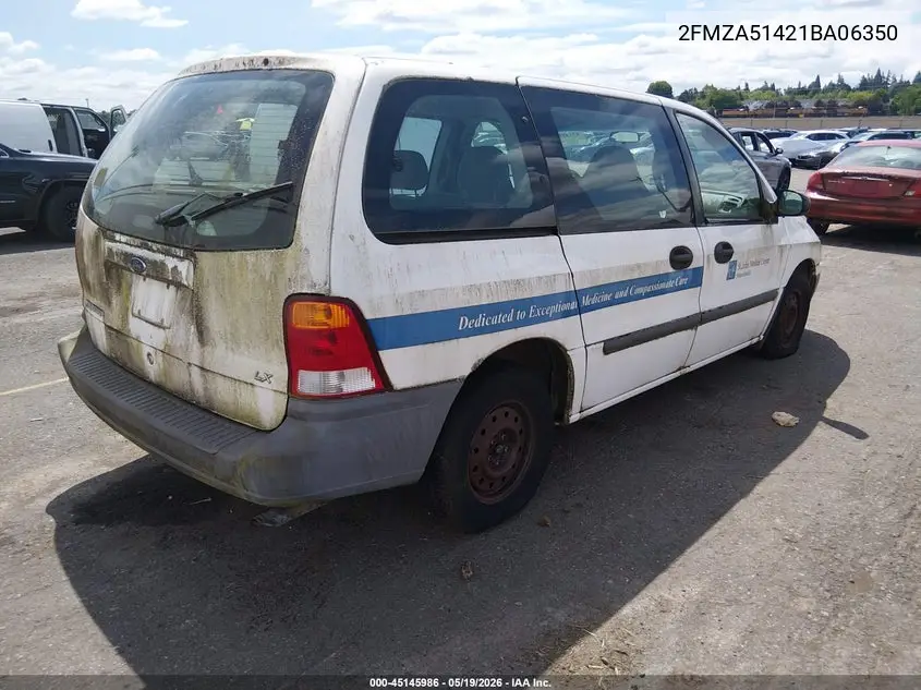 2001 Ford Windstar Lx VIN: 2FMZA51421BA06350 Lot: 45145986