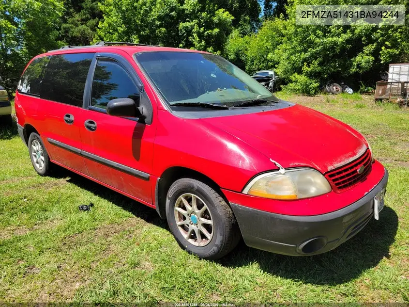 2001 Ford Windstar Lx VIN: 2FMZA51431BA94244 Lot: 45307248