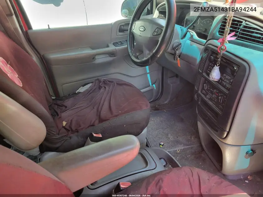 2001 Ford Windstar Lx VIN: 2FMZA51431BA94244 Lot: 45307248