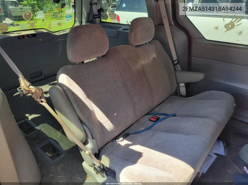 2001 Ford Windstar Lx VIN: 2FMZA51431BA94244 Lot: 45307248