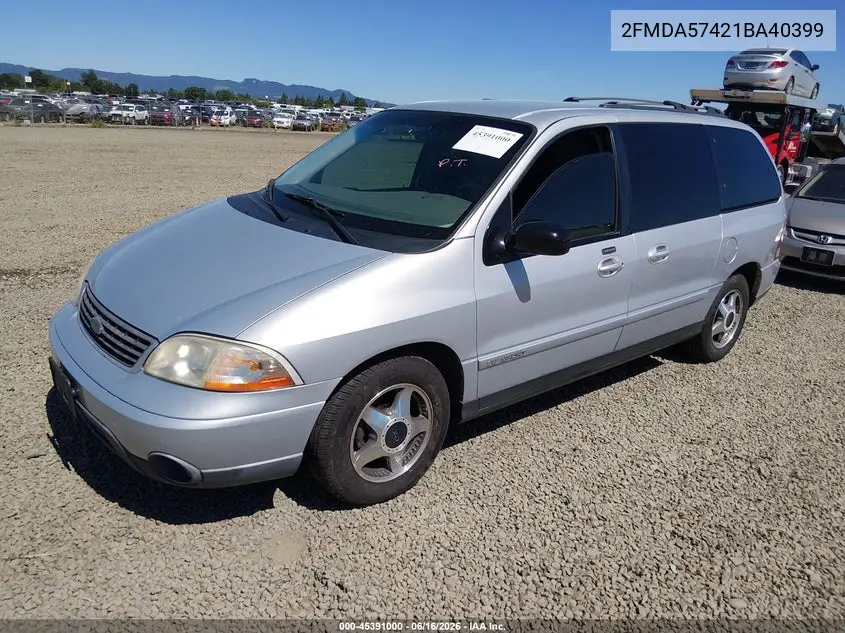 2001 Ford Windstar Se Sport VIN: 2FMDA57421BA40399 Lot: 45391000