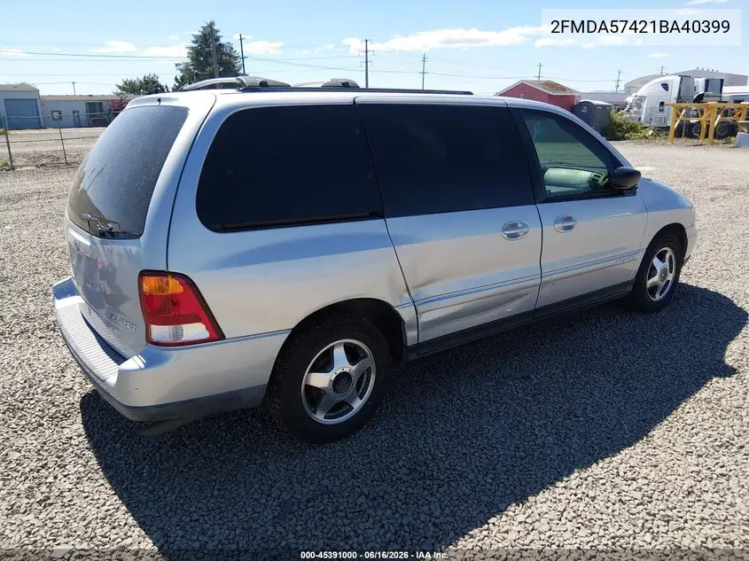 2001 Ford Windstar Se Sport VIN: 2FMDA57421BA40399 Lot: 45391000