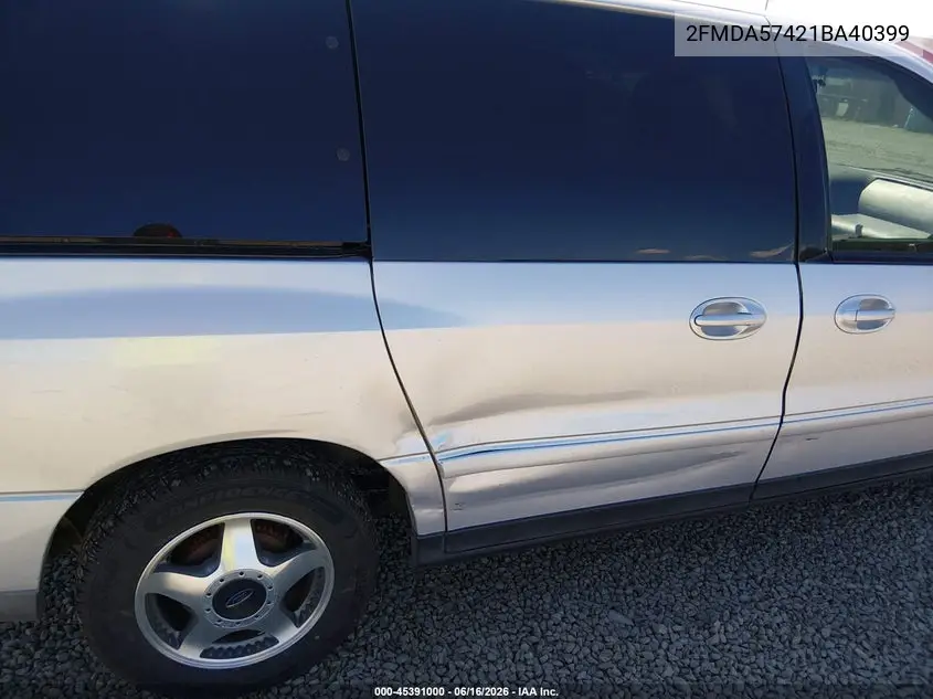 2001 Ford Windstar Se Sport VIN: 2FMDA57421BA40399 Lot: 45391000