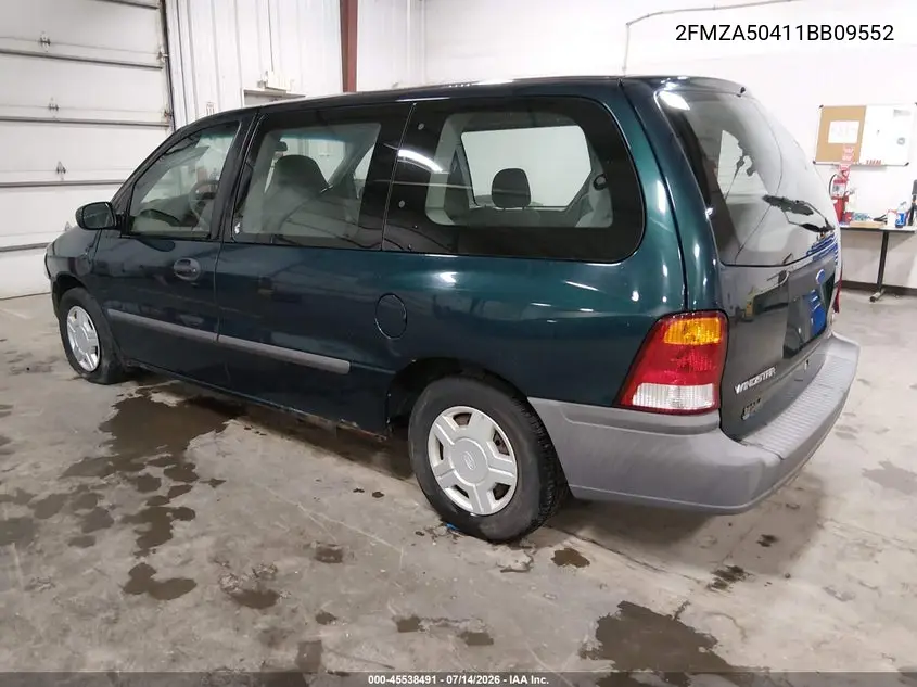 2001 Ford Windstar Lx VIN: 2FMZA50411BB09552 Lot: 45538491