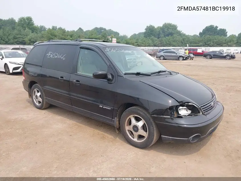 2001 Ford Windstar Se Sport VIN: 2FMDA57481BC19918 Lot: 45652666
