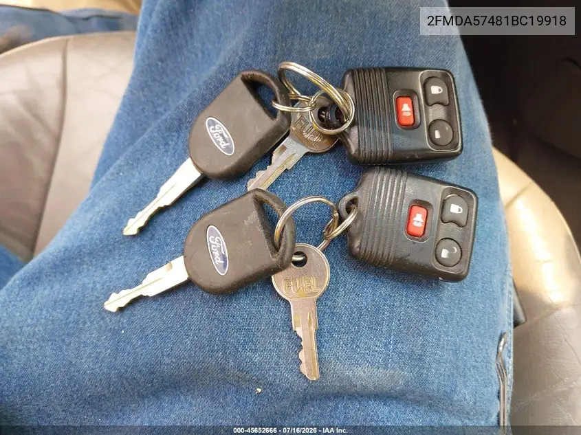 2001 Ford Windstar Se Sport VIN: 2FMDA57481BC19918 Lot: 45652666