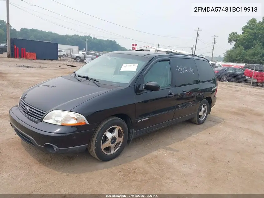 2001 Ford Windstar Se Sport VIN: 2FMDA57481BC19918 Lot: 45652666