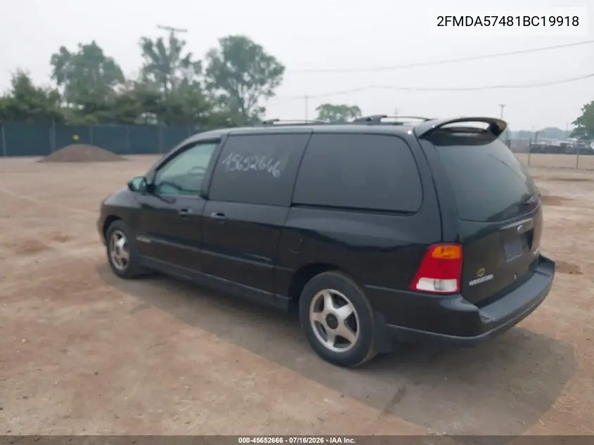 2001 Ford Windstar Se Sport VIN: 2FMDA57481BC19918 Lot: 45652666