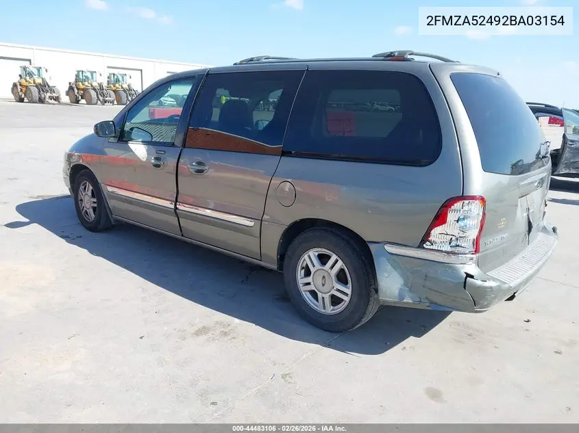 2002 Ford Windstar Se VIN: 2FMZA52492BA03154 Lot: 44483106