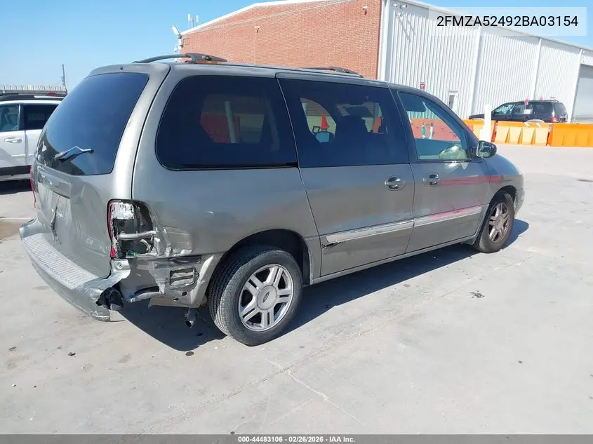 2002 Ford Windstar Se VIN: 2FMZA52492BA03154 Lot: 44483106