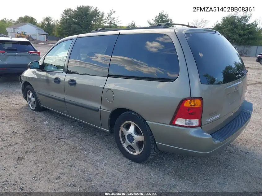 2002 Ford Windstar Lx VIN: 2FMZA51402BB08361 Lot: 44966716
