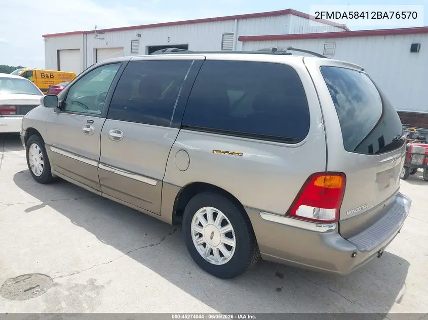 2002 Ford Windstar Limited VIN: 2FMDA58412BA76570 Lot: 45274044