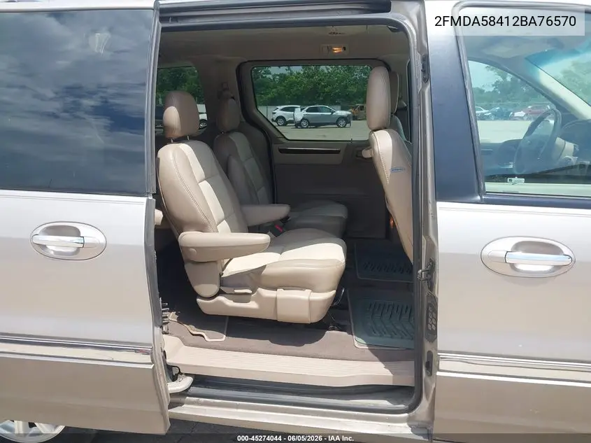 2002 Ford Windstar Limited VIN: 2FMDA58412BA76570 Lot: 45274044