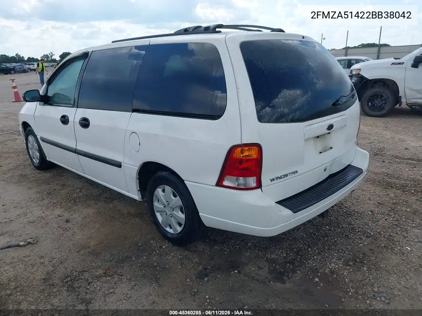 2002 Ford Windstar Lx VIN: 2FMZA51422BB38042 Lot: 45360285
