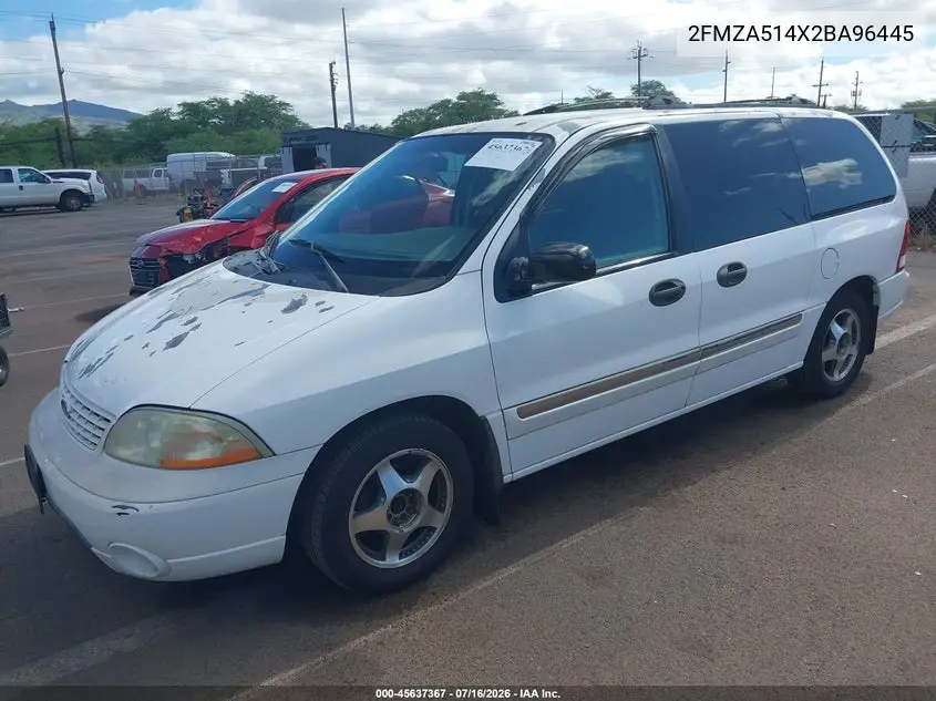 2002 Ford Windstar Lx VIN: 2FMZA514X2BA96445 Lot: 45637367