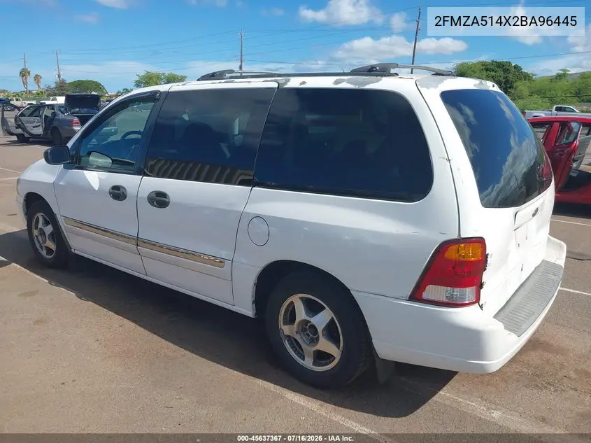 2002 Ford Windstar Lx VIN: 2FMZA514X2BA96445 Lot: 45637367