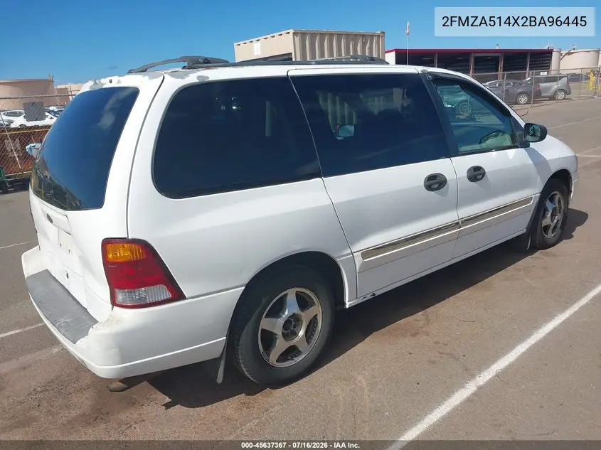 2002 Ford Windstar Lx VIN: 2FMZA514X2BA96445 Lot: 45637367