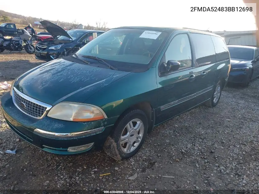 2003 Ford Windstar Se VIN: 2FMDA52483BB12698 Lot: 43848986