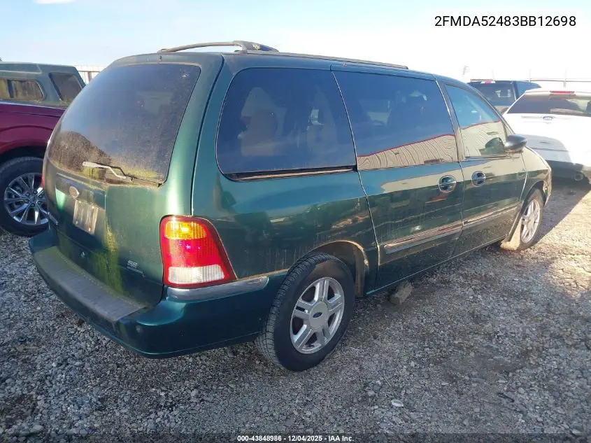 2003 Ford Windstar Se VIN: 2FMDA52483BB12698 Lot: 43848986