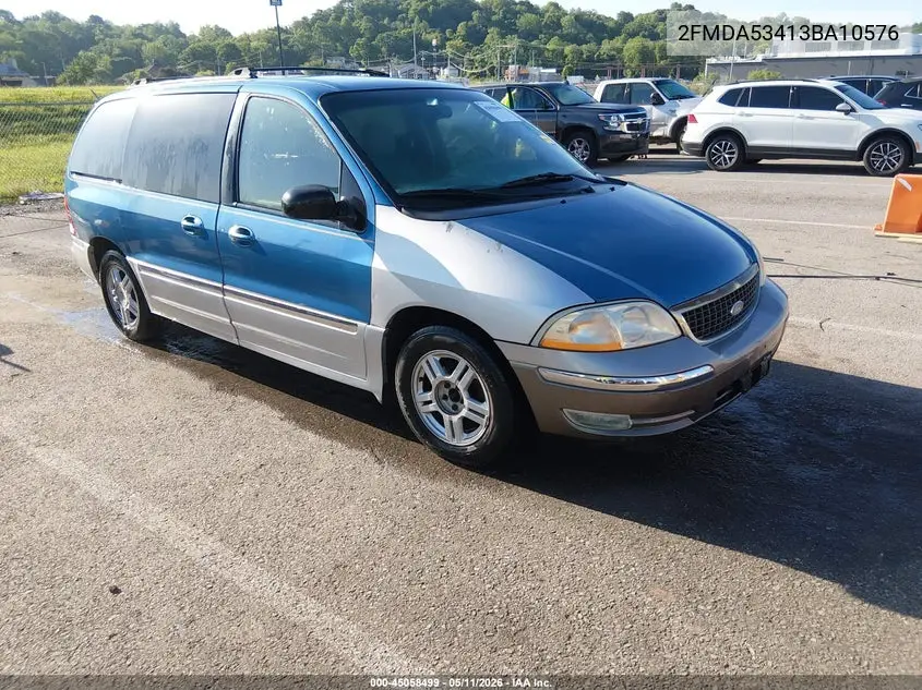 2003 Ford Windstar Sel VIN: 2FMDA53413BA10576 Lot: 45058499