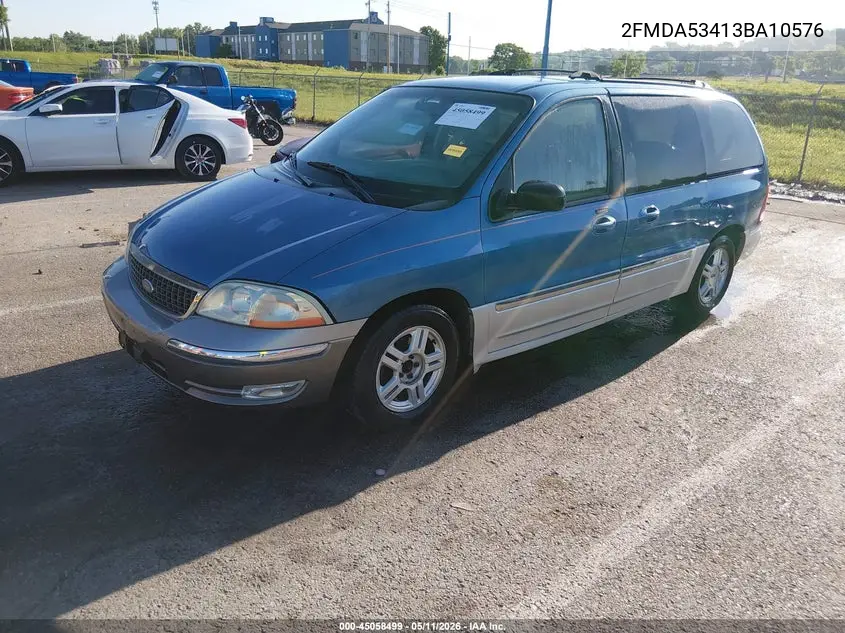 2003 Ford Windstar Sel VIN: 2FMDA53413BA10576 Lot: 45058499