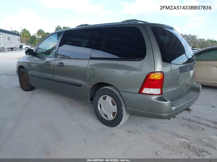 2003 Ford Windstar Lx VIN: 2FMZA51433BB07836 Lot: 45297889
