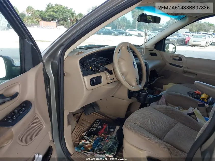 2003 Ford Windstar Lx VIN: 2FMZA51433BB07836 Lot: 45297889