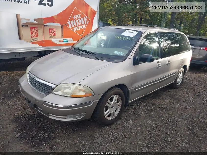 2003 Ford Windstar Se VIN: 2FMDA52433BB51733 Lot: 45478045