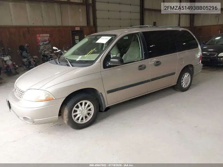 2003 Ford Windstar Lx VIN: 2FMZA51493BB05296 Lot: 45647682