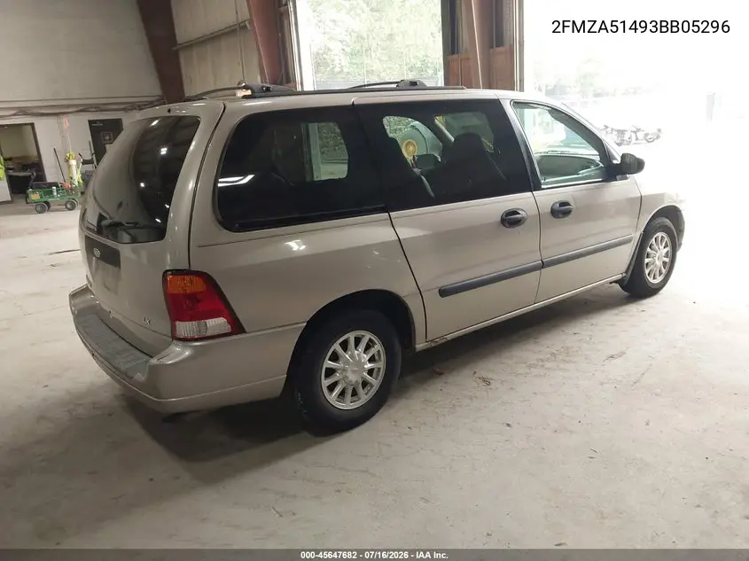 2003 Ford Windstar Lx VIN: 2FMZA51493BB05296 Lot: 45647682