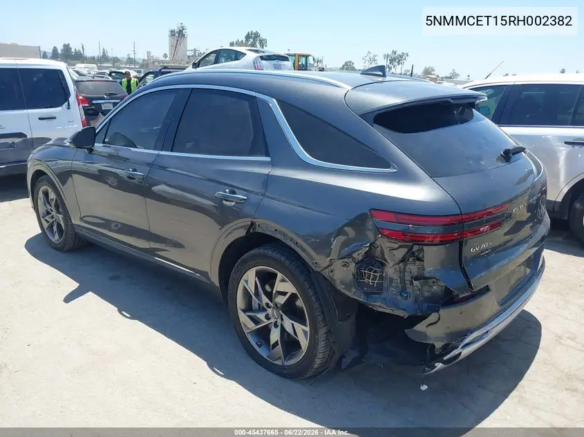 2024 Genesis Electrified Gv70 Advanced Awd VIN: 5NMMCET15RH002382 Lot: 45437665