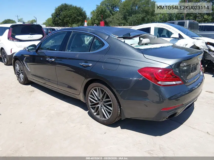 2019 Genesis G70 3.3T Advanced VIN: KMTG54LE2KU023114 Lot: 45192415
