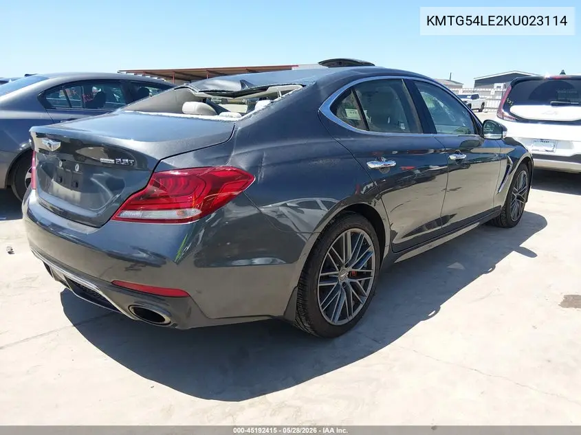 2019 Genesis G70 3.3T Advanced VIN: KMTG54LE2KU023114 Lot: 45192415