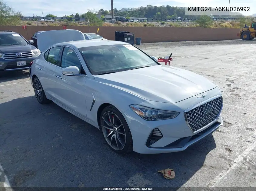 2019 Genesis G70 2.0T Sport VIN: KMTG24LA6KU026992 Lot: 45263950