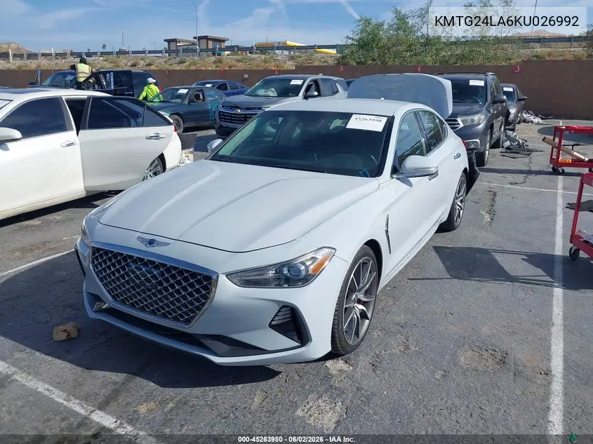 2019 Genesis G70 2.0T Sport VIN: KMTG24LA6KU026992 Lot: 45263950