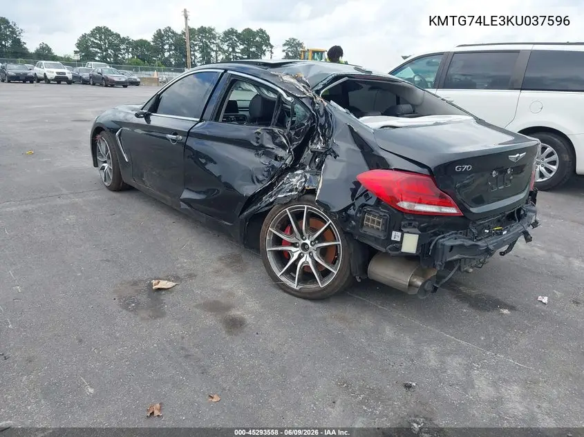 2019 Genesis G70 VIN: KMTG74LE3KU037596 Lot: 45293558