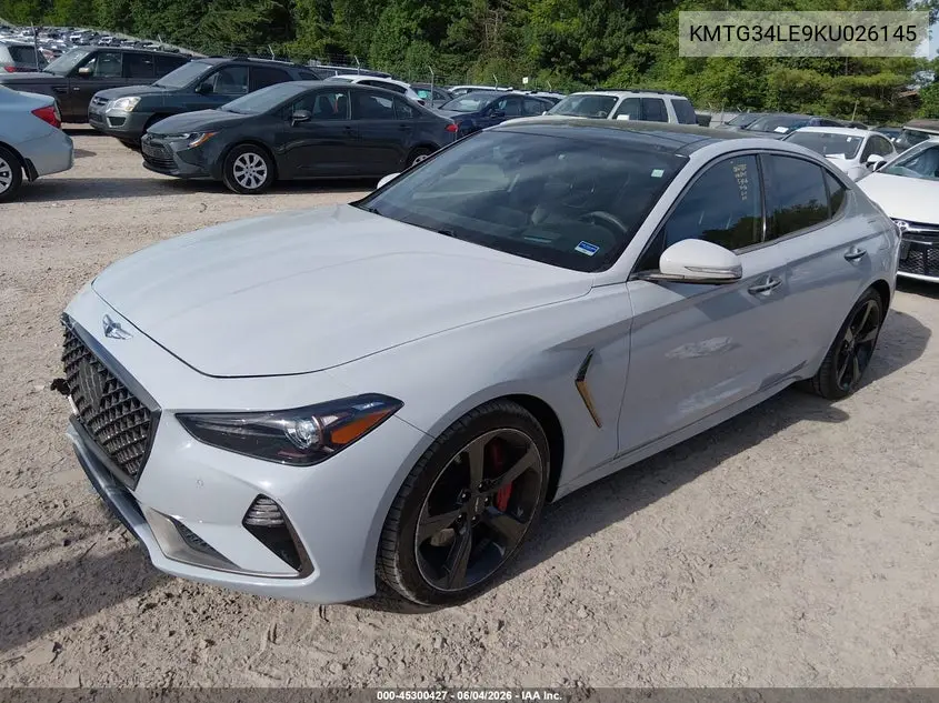 2019 Genesis G70 3.3T Advanced VIN: KMTG34LE9KU026145 Lot: 45300427