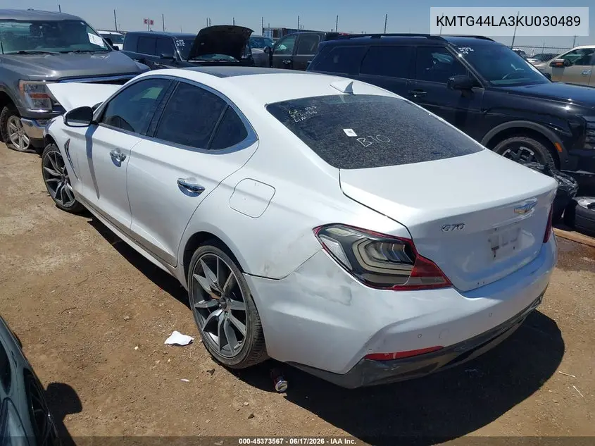 2019 Genesis G70 2.0T Advanced VIN: KMTG44LA3KU030489 Lot: 45373567