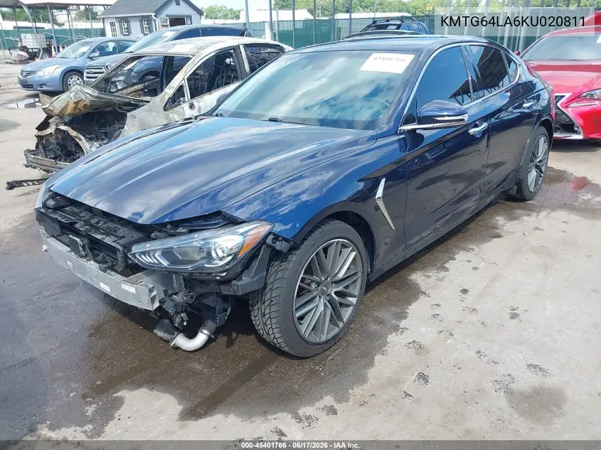 2019 Genesis G70 2.0T Advanced VIN: KMTG64LA6KU020811 Lot: 45401766