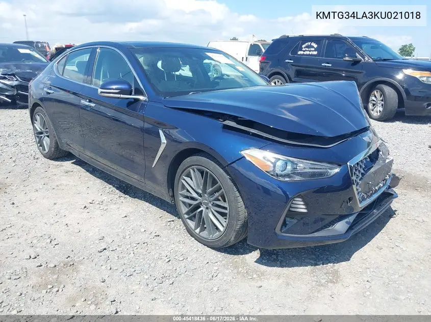 2019 Genesis G70 2.0T Advanced VIN: KMTG34LA3KU021018 Lot: 45418436